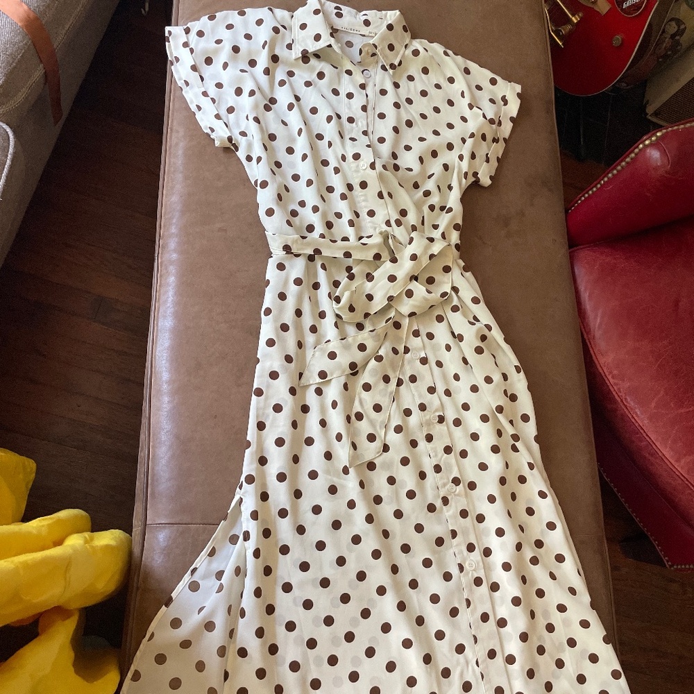 Darling Ellison polka dot dress perfect for fall  size small